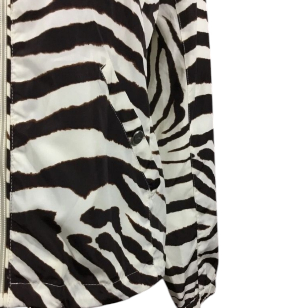 New Ralph Lauren Zip Up Windbreaker Jacket Brown Zebra Animal Print NWT Sz XL - Picture 5 of 14